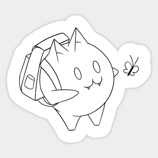 Cat and butterfly Sticker